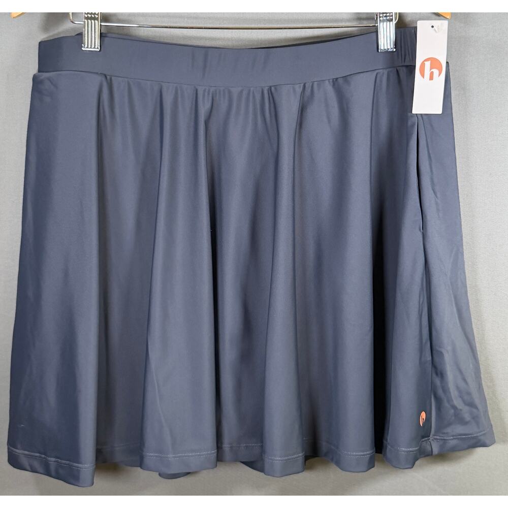 Honey Mark Black Skort Women’s 2XL NWT A-Line Athletic Pull-On Stretch Swim - Picture 2 of 11